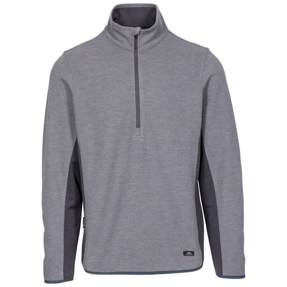 Trespass Mens Wotterham Mock Neck Long-Sleeved Top / Storm Grey